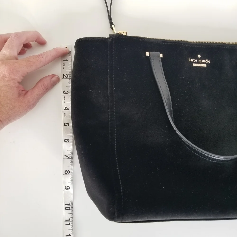 Kate Spade Black Velvet Mini Kona Satchel
